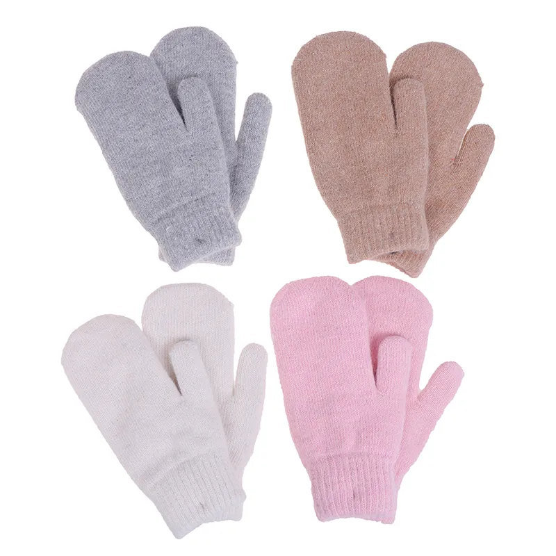 Fem fingrarhandskar ull kvinnlig vinterkoreansk stil fast färg alla kvinnor flickor mittens253b