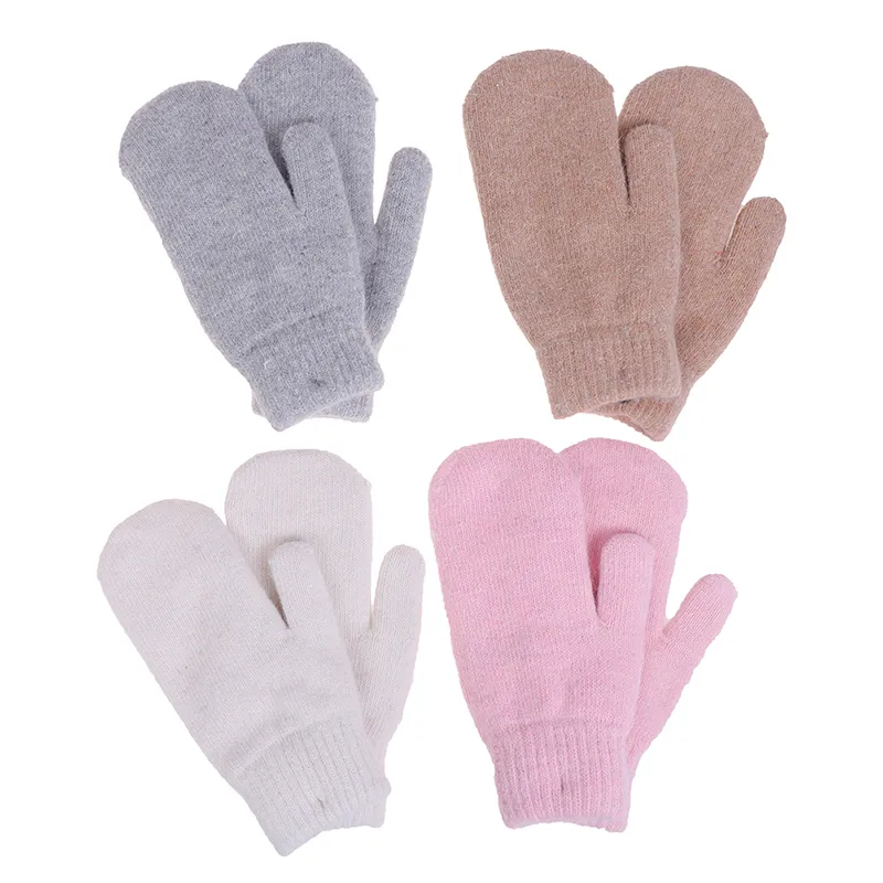 Pięć palców Rękawiczki Wool Win Winter Winter Style Solid Kolor All Women Girls Mittens272W