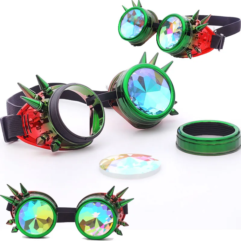 Florata Kaleidoscope Разноцветные очки Rave Festival Party EDM Солнцезащитные очки дифрагированные линзы Goggles277a