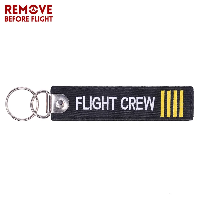 Keychains Flight Crew Keychain For Aviation Gift Embroidery Key Chain Fashion Jewelry Promotion Christmas Gifts1275z