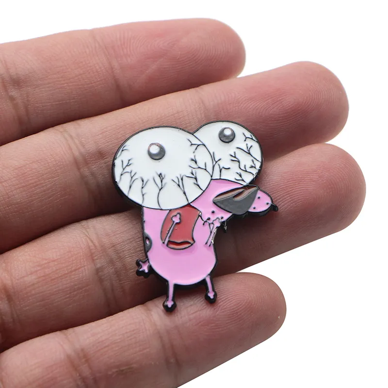 PC900 Cartoon Dog Emamel Pin Brooches Cartoon Metal Brooch Pins для женщин мужские шляпа Сумка Значок Ювелирные изделия1276C