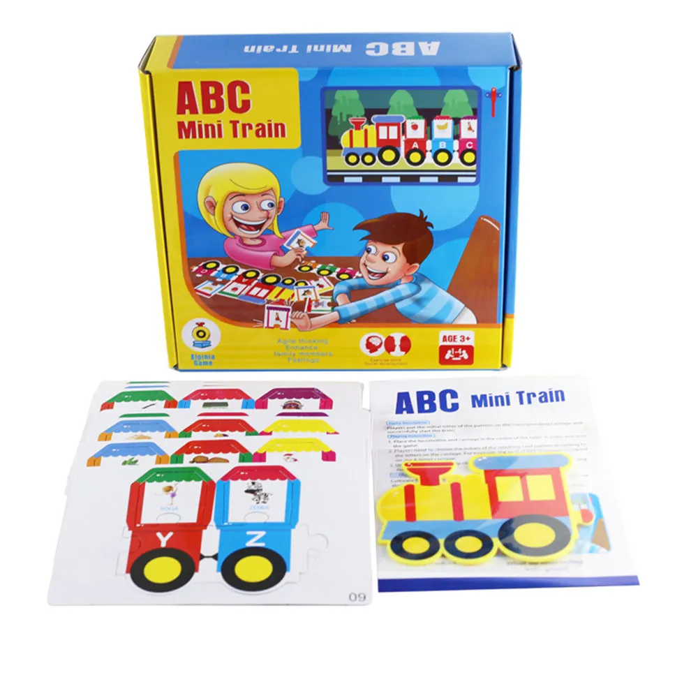 Engelska Alfanumeriska Tåg Intelligence Barn Board Game Toys Ränta Odling Learning