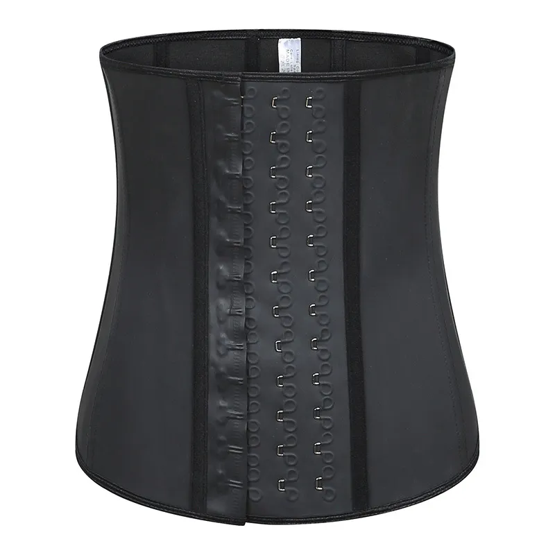 Donne Shapewear Corsetto Perdita di peso Body Shaper Latex Waist Trainer Cincher Trimmer Cintura a clessidra Torso lungo Fajas 9 Steel Bone 210402