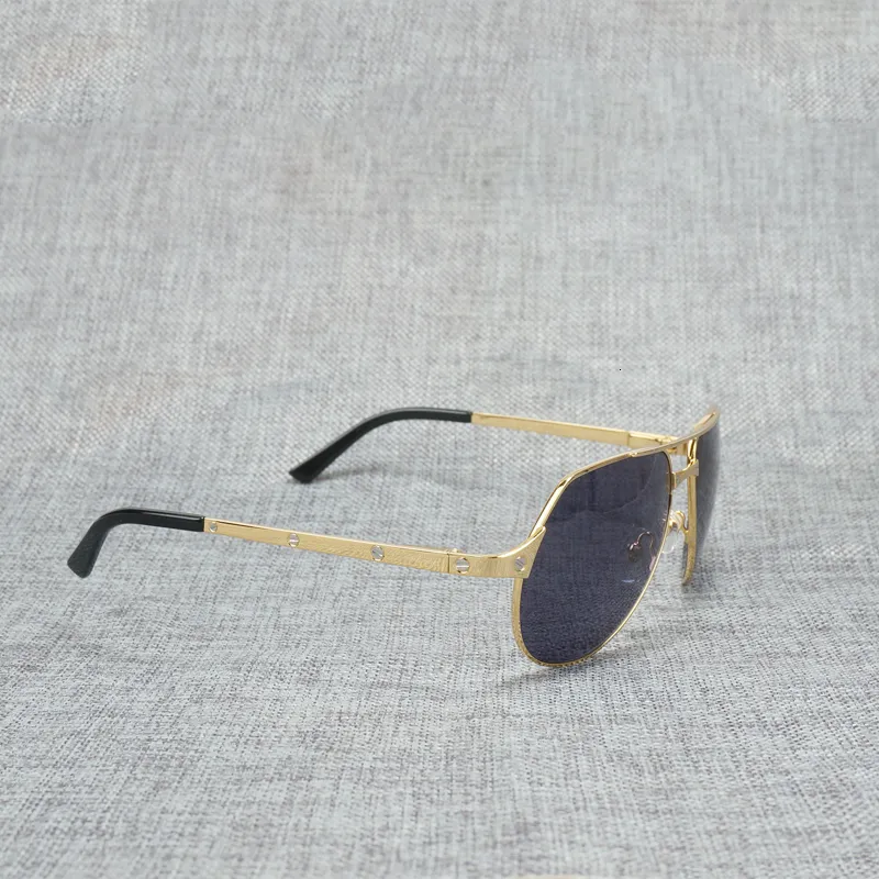 Vintage Santos Sunglasses Men Beam Double Beam Oval Rivet Sun Glasses Women para Club Outdoor Metal Metal Frame Gafas Oculos Acessórios5537019