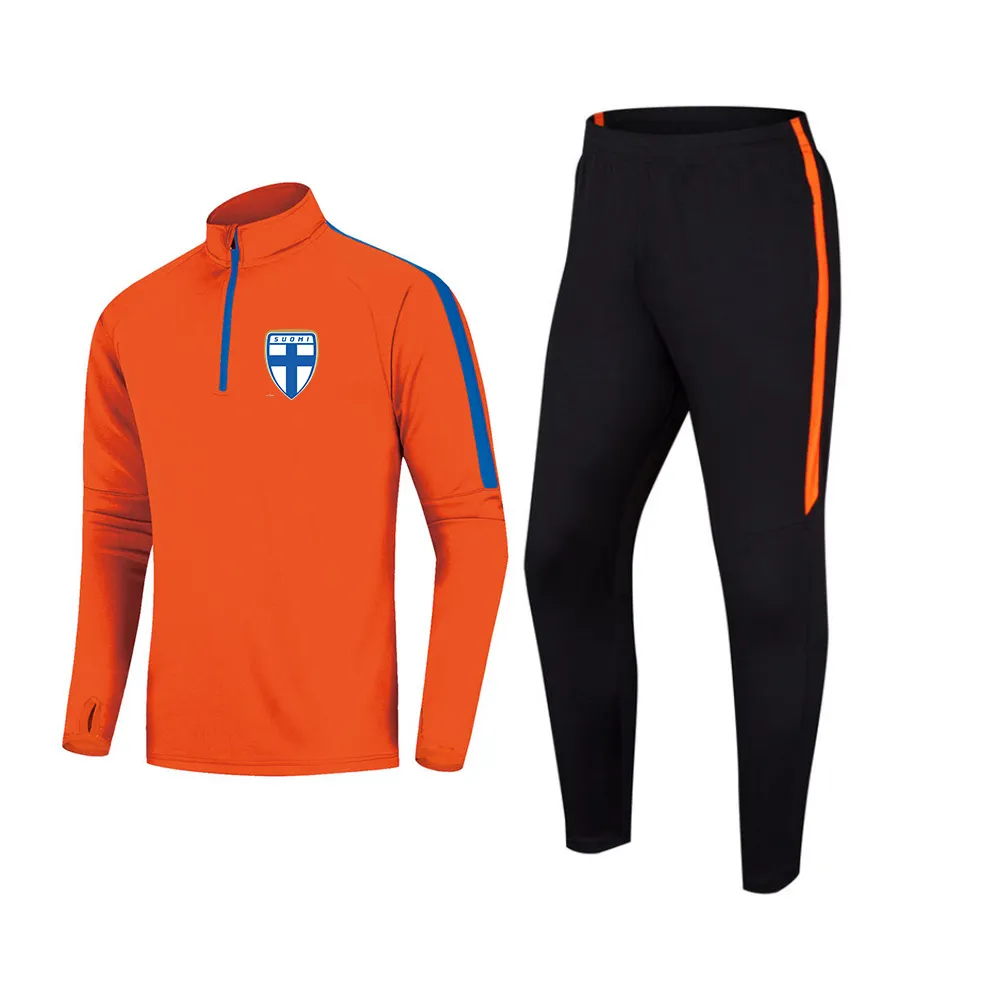 Finland National Football Team Men's Clothing New Design Soccer Jersey Football Set Size20 till 4XL Training Tracksuits för AD271Q