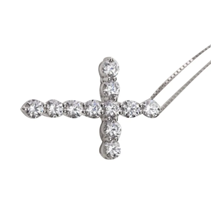 Shining Diamond Stone Hangers Ketting Sieraden Geplatineerd Mannen Vrouwen Minnaar Cadeau Paar Religieuze Sieraden6457856