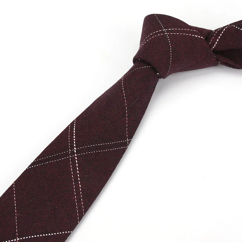 Ianthe 6 cm Cravatta da uomo classica Cravatta scozzese da uomo formale Cravatta da lavoro con fiocco Cravatta maschile in cotone sottile sottile Cravatta stretta Cravat1309m