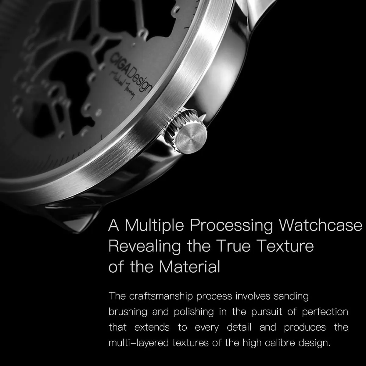 CIGA Design CIGA Watch Mechanical Watch MY Series Automatic Hollow Mechanical Watch Men's FASION Wa-tch from xiaomiyoupin291y