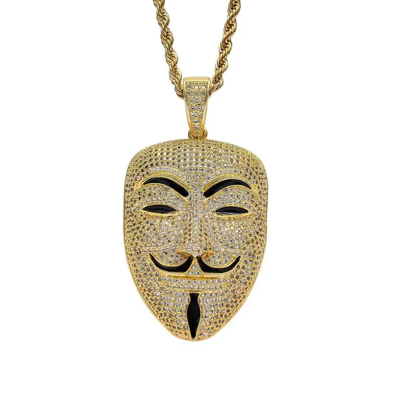 V POUR VENDETTA MASCH PENDANT AVEC COLLE DE HIP HOP ZICCON269Q