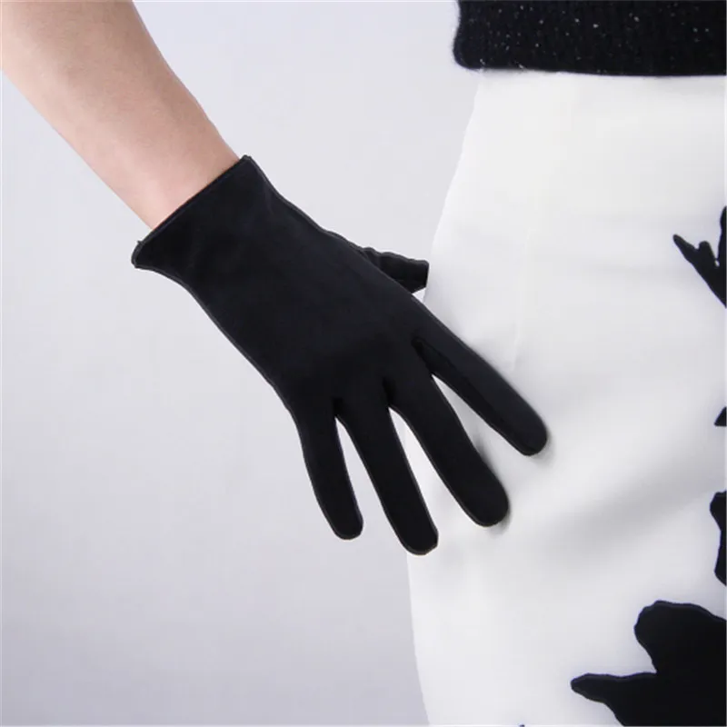 Перчатки с пятью пальцами, 21 см, замшевые, короткие, из искусственной кожи, теплые, тонкие, для рук, большие, красные, темные, рождественские WJP27-211283T