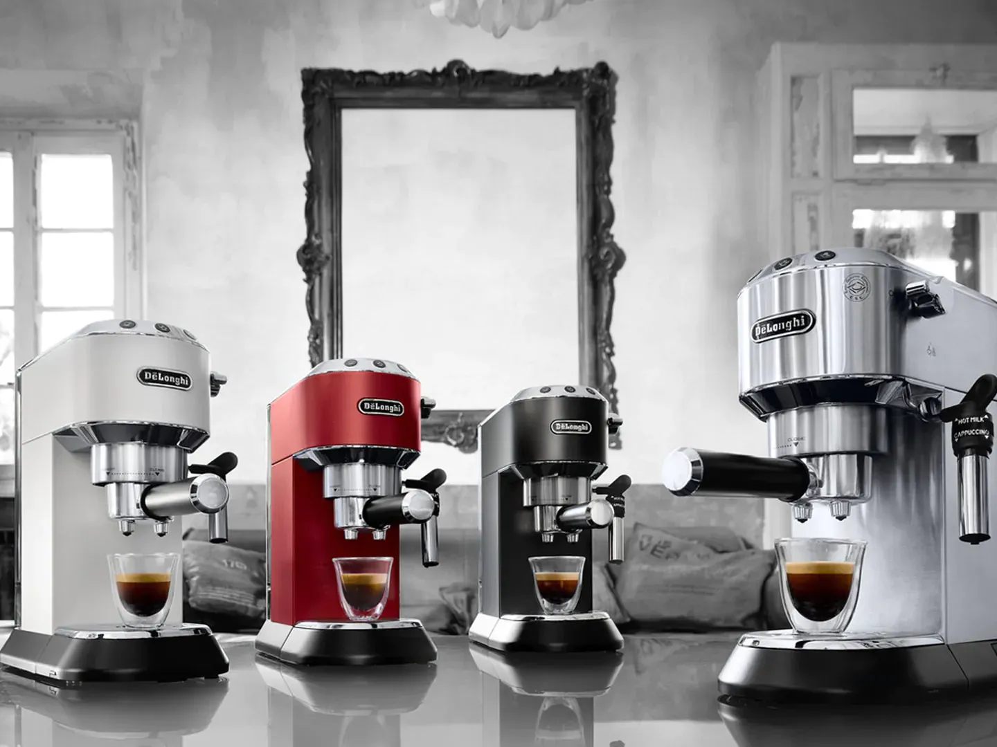 Dedica Style EC 685.R Espresso ve Cappuccino Makinesi. Expresso Maker Vacuum Cafe Espresso Machine Köksglas