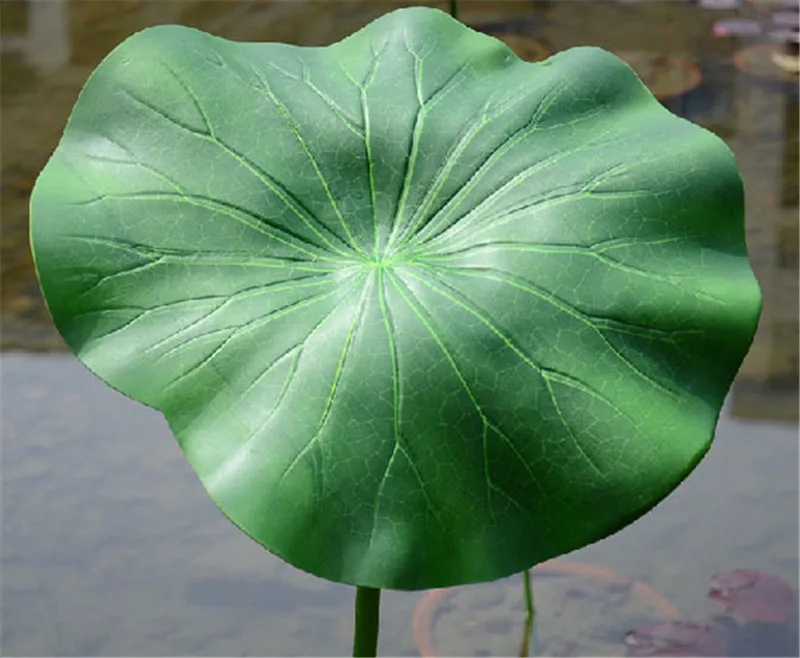 Couronnes de fleurs décoratives, plantes artificielles, feuille de Lotus, longue tige flottante, décor de piscine, Aquarium, étang à poissons, paysage, fausse décoration de maison, 2383