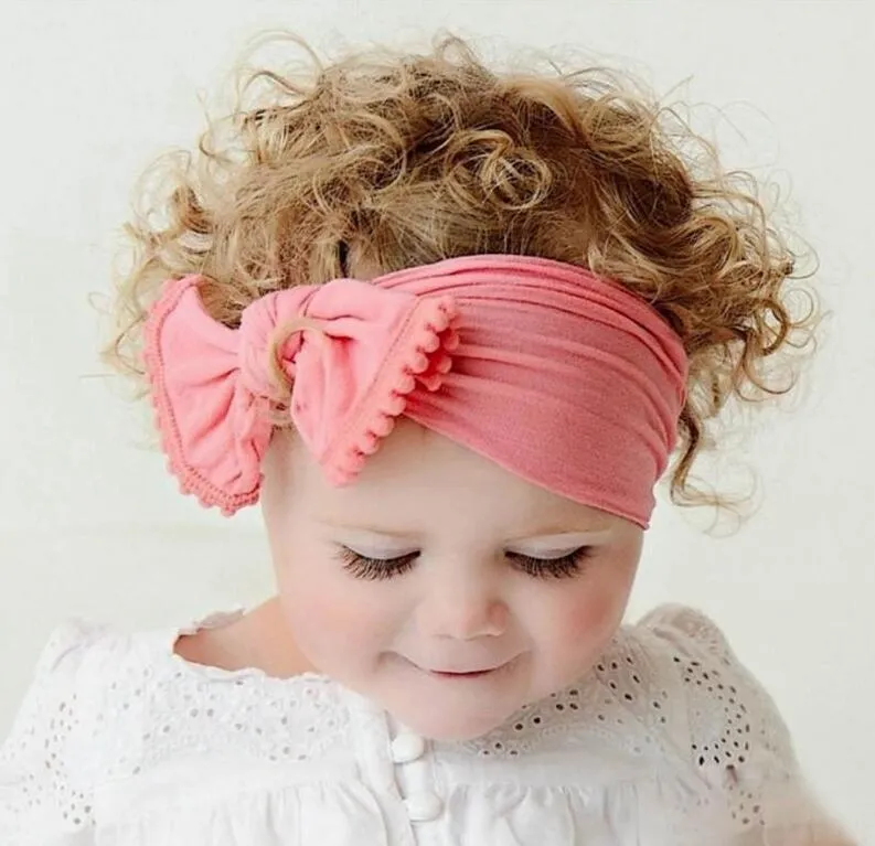 Brand Baby Hairband Toddler Bow Hairband Tassel Baby Girls Headband Big Knot Turban Kids Hair Accessories 21 Designs 