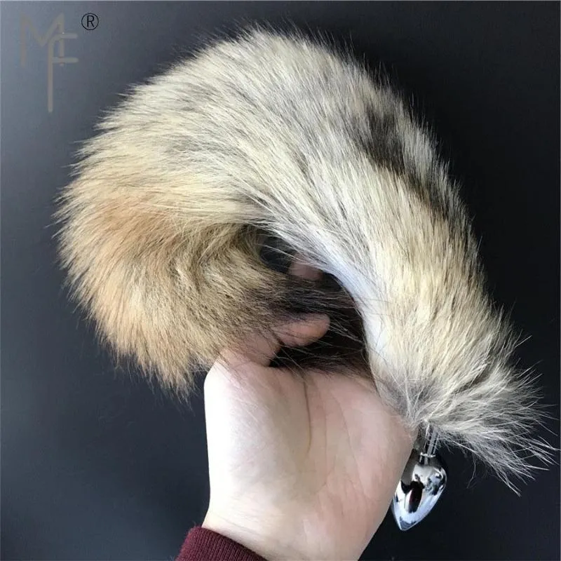 MagicFur - Grande Tail de fourrure de Wolf Real W 2 8x7cm Plux Tool Funny Cosplay To Keychain1208h