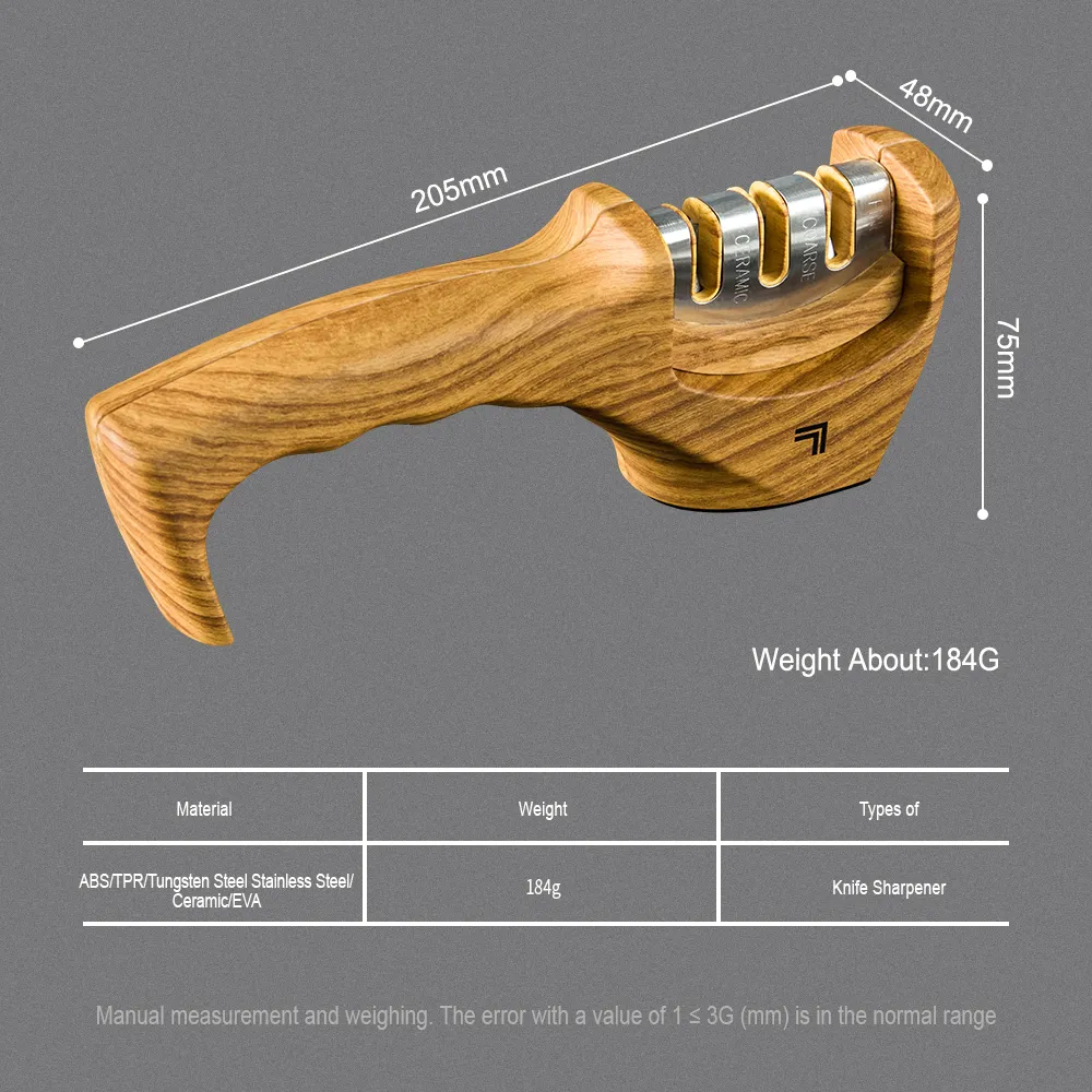 Ajusteur Manuel d'acier inoxydable Shargeer 3stage Accessoires de couteau de cuisine 2in1 Aide à réparer la restauration et le couteau de cuisson en polissage 4436505