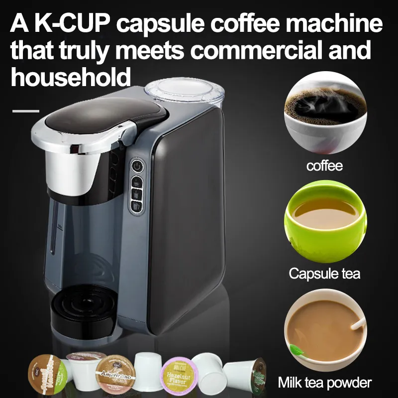 Hibrew Filtre Machine à café K-Cup Brewer, KCUP SIMP TASSE CACE MACHINE CAPSULE MACHINE AUTOMATIQUE Poudre