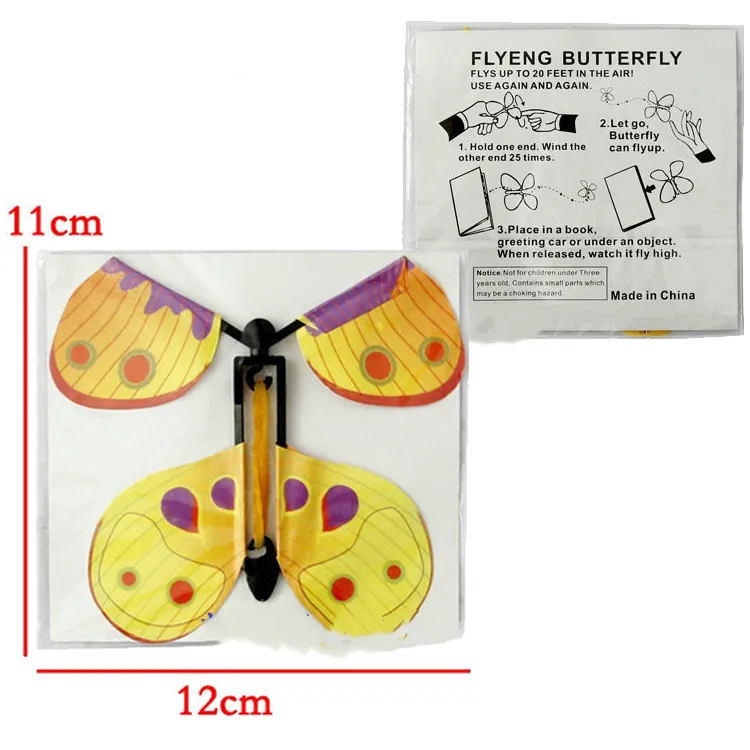 Magic Butterfly Toy Flying Change With Empty Hands Freedom Butterfly Magic Prop Tricks Funny Prank Joke Mystical Trick Toys Wholesale FWF981