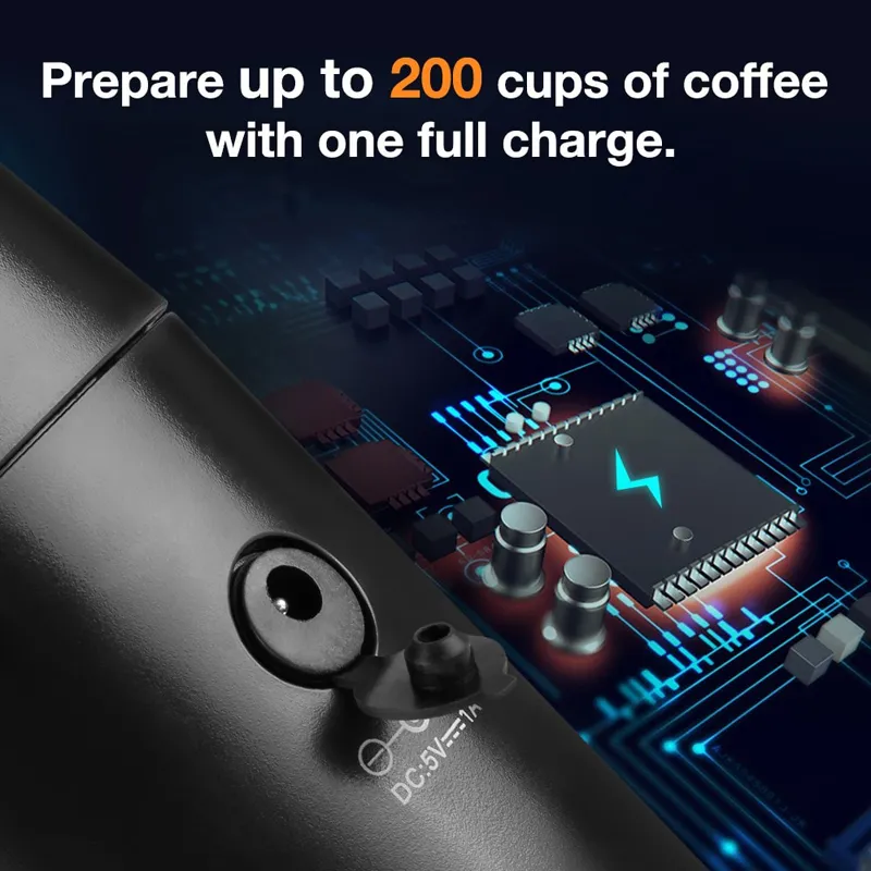 Grond Mini Espresso Draagbare Koffiezetapparaat Heet en Koud Extractie USB Elektrisch Koffiepoeder Maken Machine