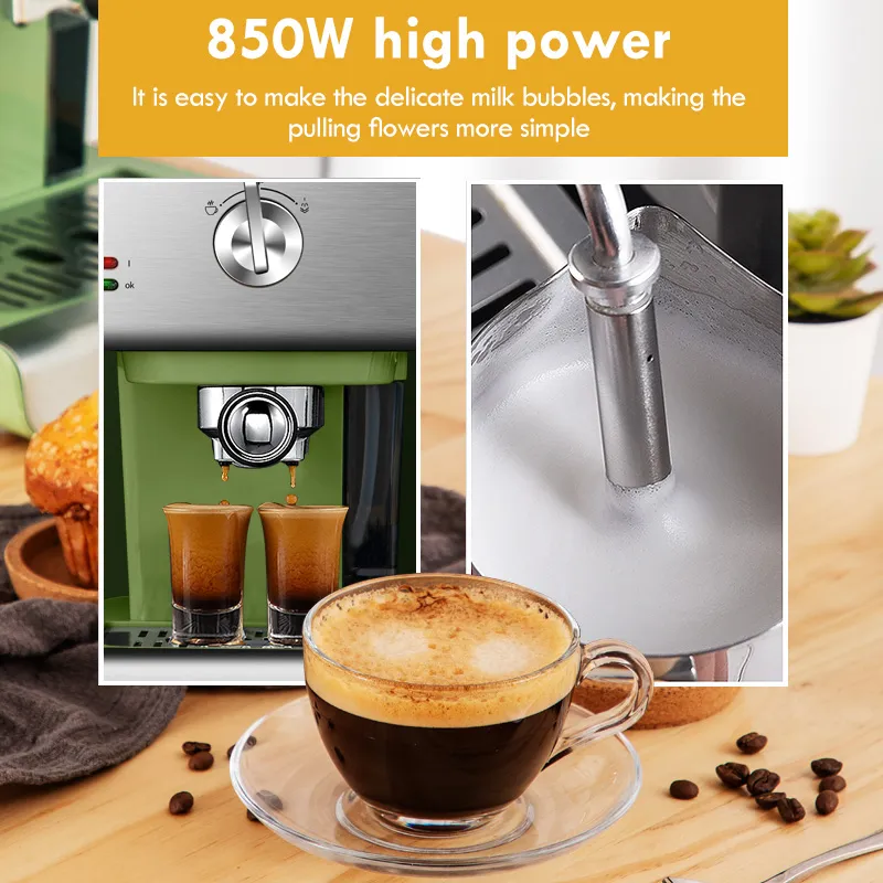 CM6867 Espresso-machine Ingebouwde melkfolie20bar Pompsysteem Koffiezetapparaten 850WCoffee Machines 220-240V 50Hz voor thuis