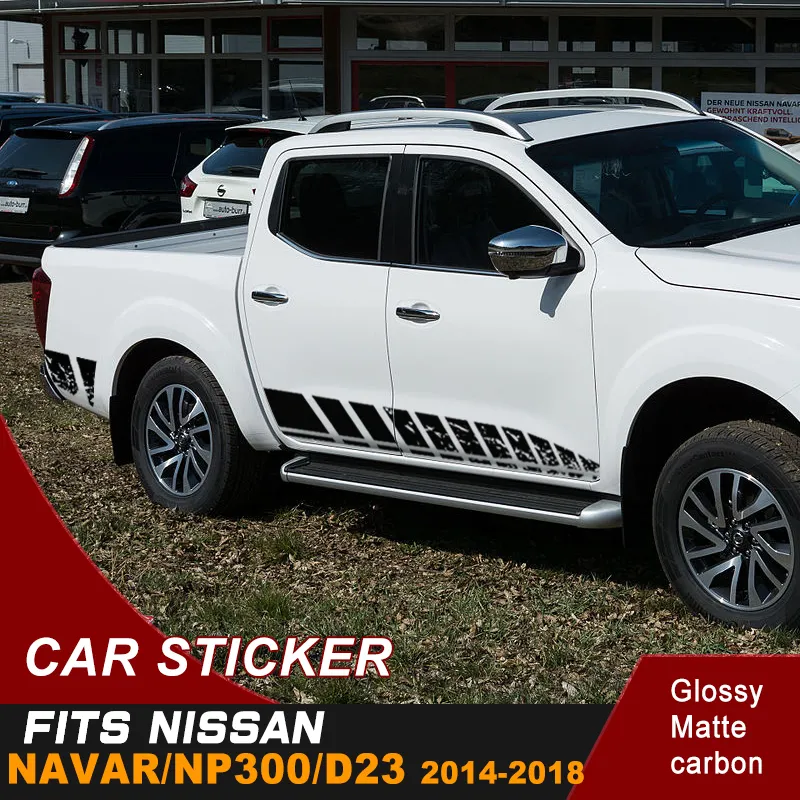 Car accessories side door stripe mud graphic Vinyl racing car sticker dirty custom fit for NISSAN NAVARA 201420196324495