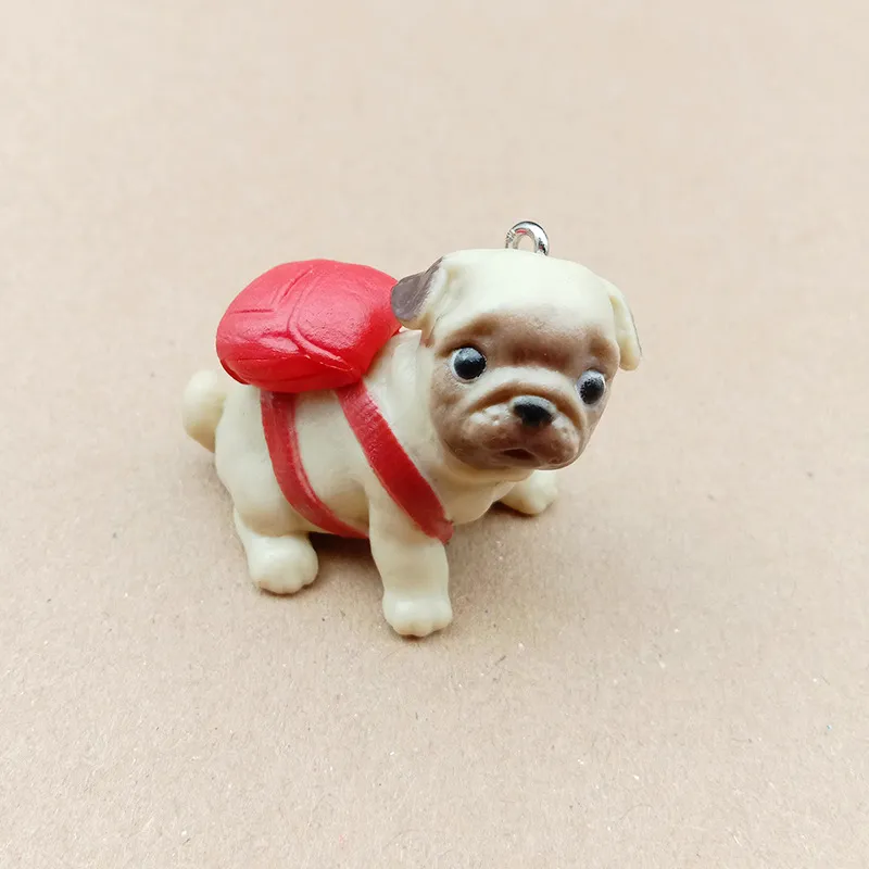 Breloques 30-50MM mode artisanat bijoux animaux résine 3D chien de compagnie chiot pour porte-clés faisant des pendentifs suspendus à la main bricolage matériel 1210V