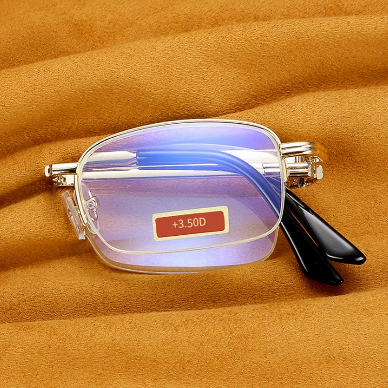 Składane szklanki w stylu swobodnym Składanki mężczyźni Kobiety składane prezbiopiczne okulary marka desing przenośne okulary hiperopia Man 6441234l