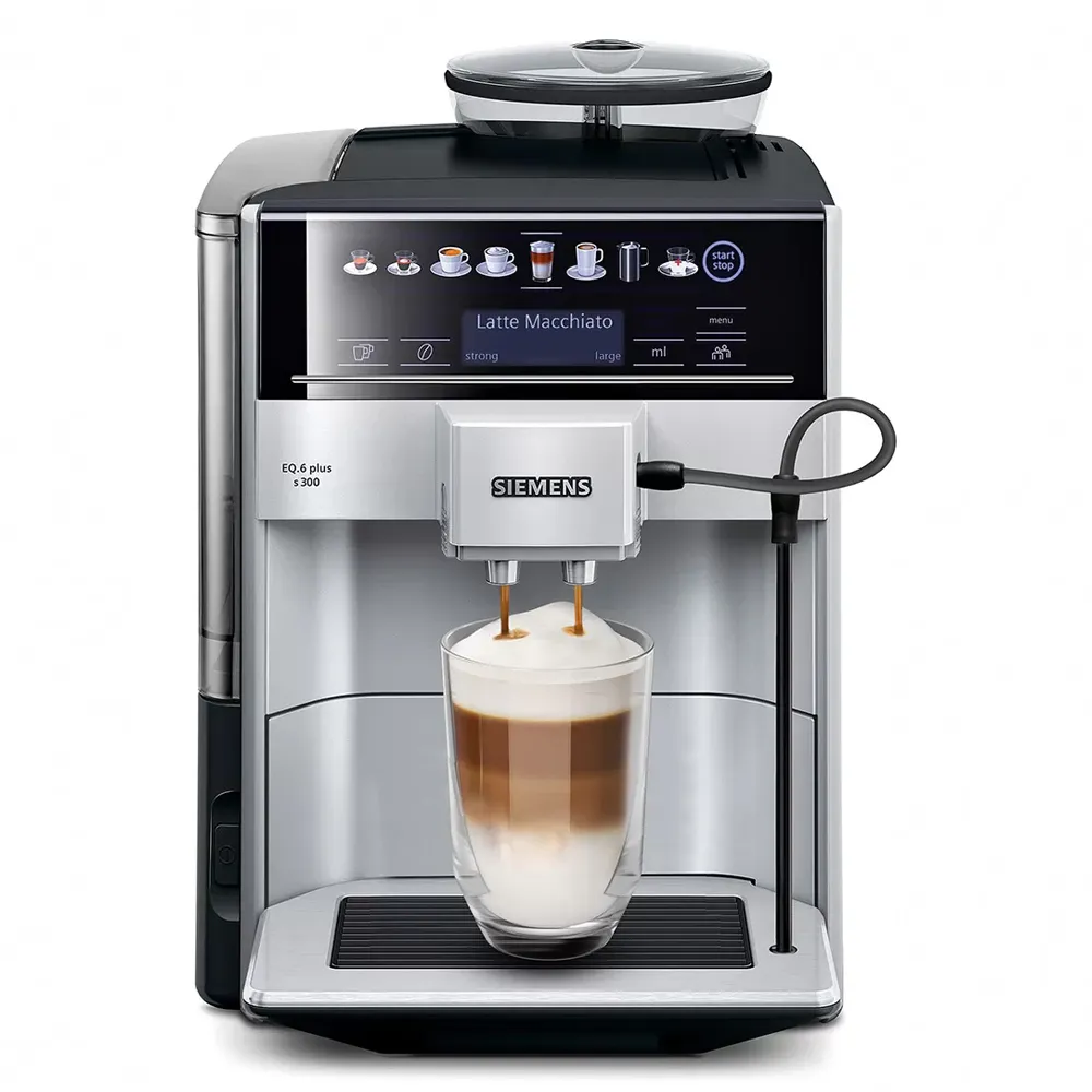 Полная автоматическая кофемашина EQ.6 PLUS S300 Silver. Assure Maker Вакуумная кафе эспрессо машина кухонный стекло автоматический