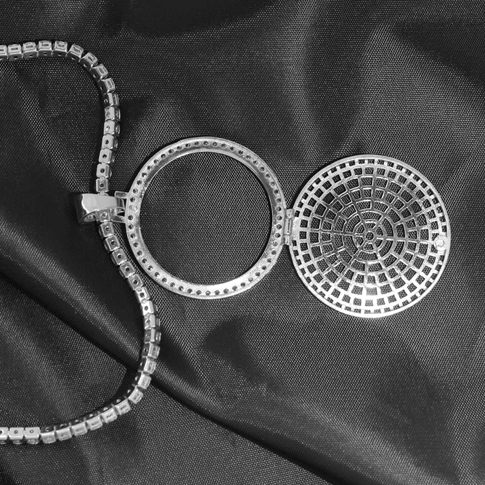Collier pendentif médaillons Po sur mesure, chaîne de Tennis de 4mm, couleur or argent, Zircon cubique glacé, bijoux Hip hop pour hommes, cadeau 200929324189