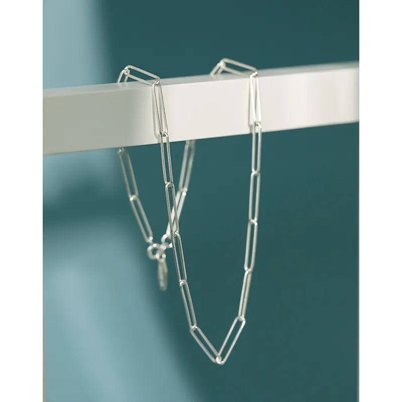 Кольца-кластеры SHANICE Rock Choker, 100% стерлинговое серебро S925, цепочка на шею, ювелирные изделия в стиле панк, ожерелье с подвеской в виде замка, ожерелье для 260a