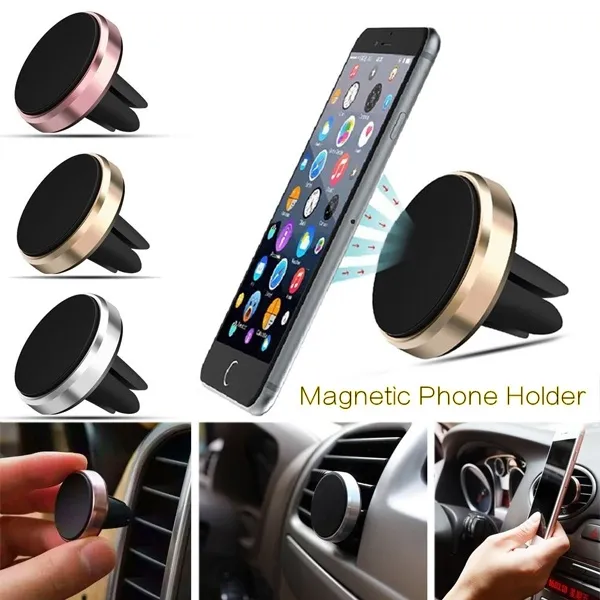 Supporto magnetico telefono auto Mini Air Vent Clip Mount Magnet Mobile Stand iPhone Xiaomi Samsung Smartphone nel supporto auto
