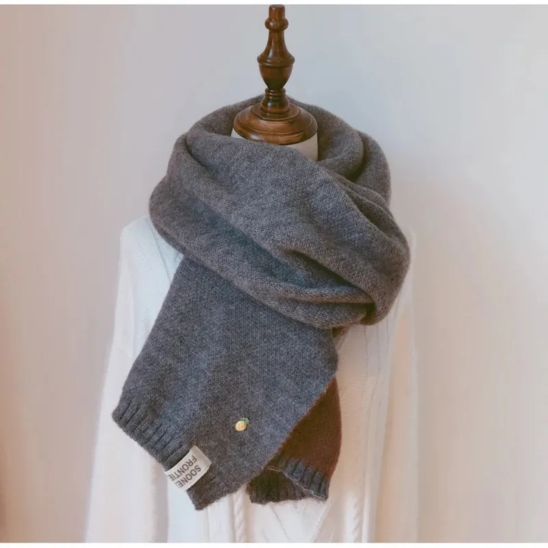 Шарфы модные зимние женщины кашемир теплый шарф девушки густой шаль осень вязание женские обертки одеяло Foulard291z