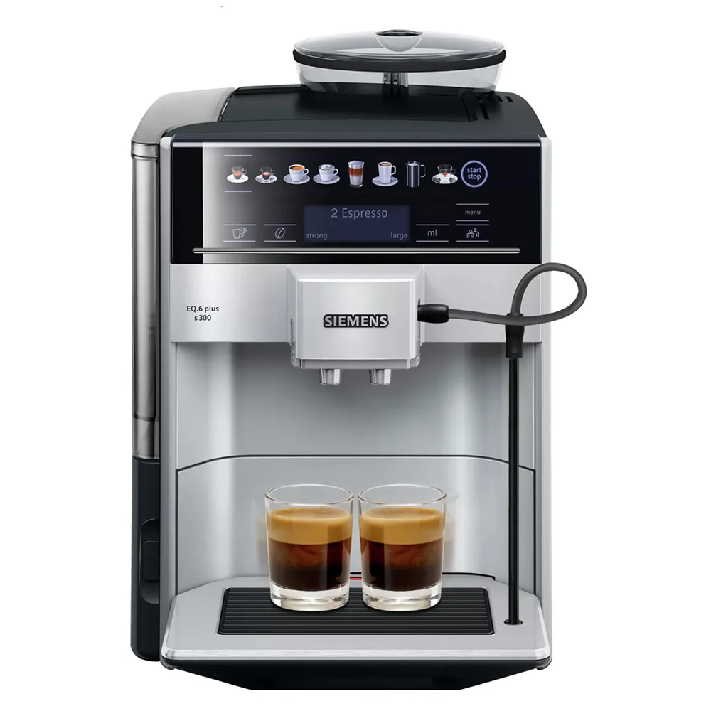 Full automatisk kaffemaskin EQ.6 Plus S300 silver. Expresso Maker Vacuum Cafe Espresso Machine Kök glas Automatisk