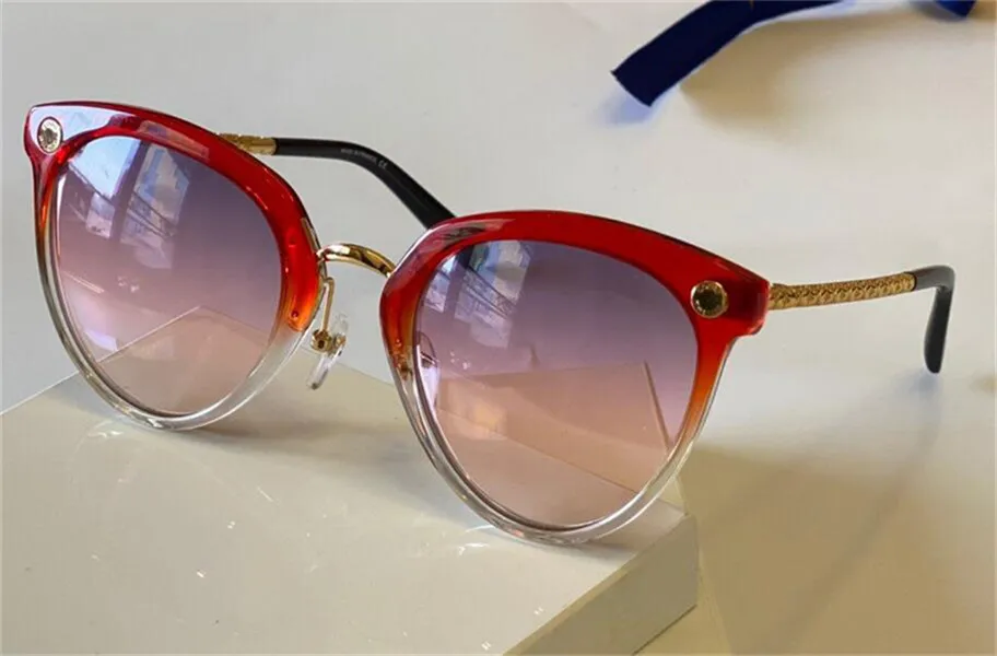 New fashion design women sunglasses 1043 plate big cat eyewear frame printing temples attractive glasses top quality212w
