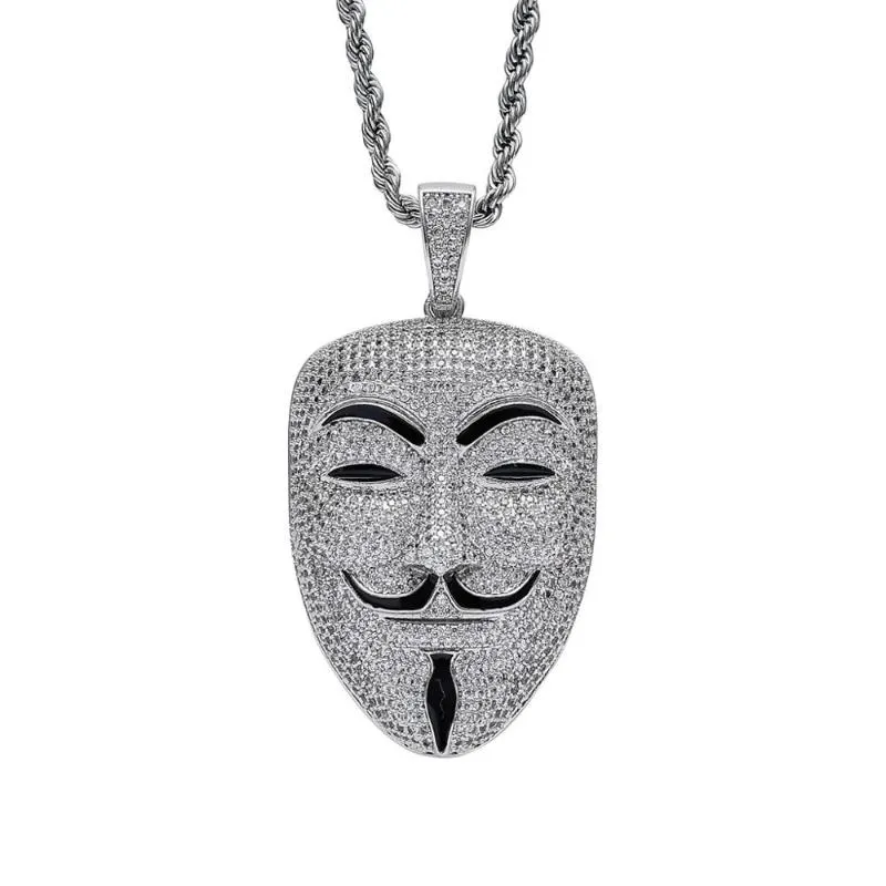 V POUR VENDETTA MASCH PENDANT AVEC COLLE DE HIP HOP ZICCON269Q