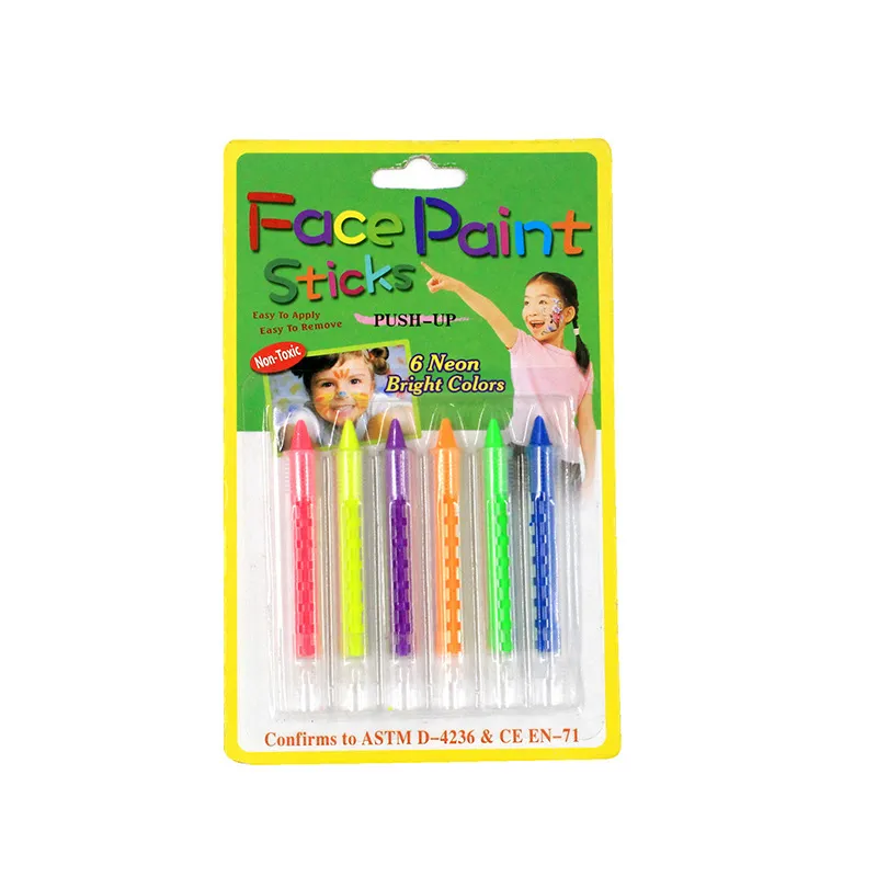 es pintura de cara lápices de crayón estructura de empalme pintura cara crayón cuerpo pintura pluma palo para niños herramientas de maquillaje de fiesta