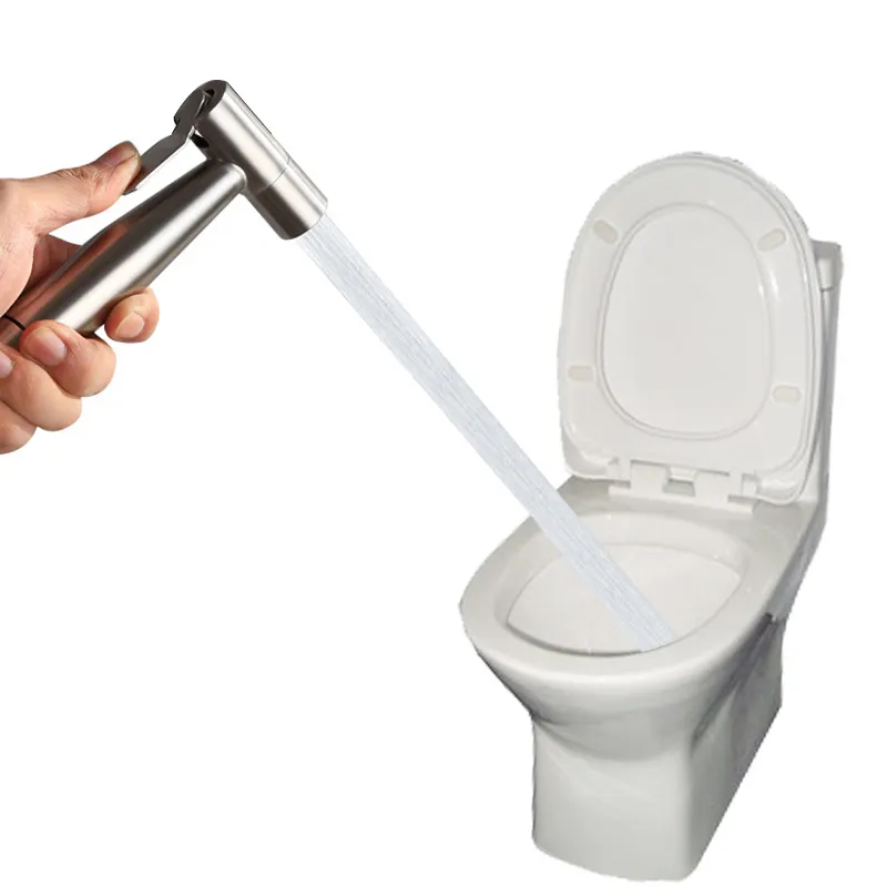 Rostfritt stål toaletthandhållen Bidan kran SPRYER BIDET SET SPRYER Toalettspray för badrumsduschhuvud 200925