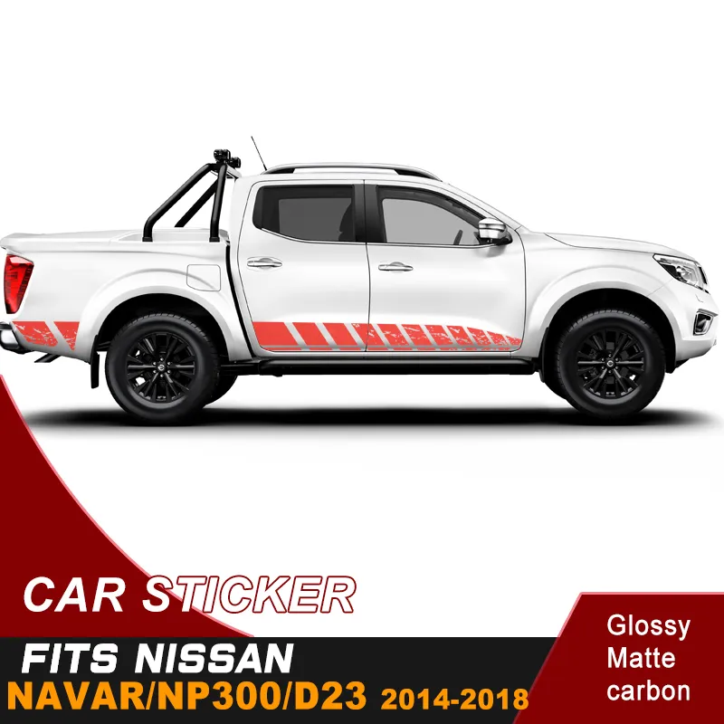 Car accessories side door stripe mud graphic Vinyl racing car sticker dirty custom fit for NISSAN NAVARA 2014-2019