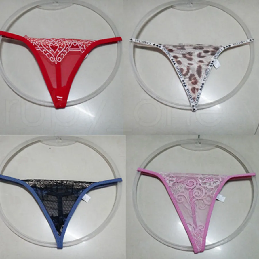 Nyaste Kvinnor Lace Transparenta Panties Lady Fashion Tangas G-Strängar Thongs Underkläder T-Pants Underkläder Panties Bragas