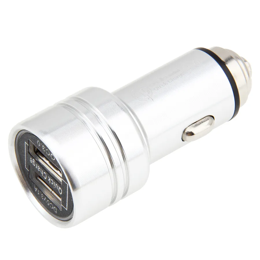 Chargeur de voiture rapide QC 3.0 3.1 A Adaptateur de chargeur de voiture pour téléphone portable double USB à charge rapide