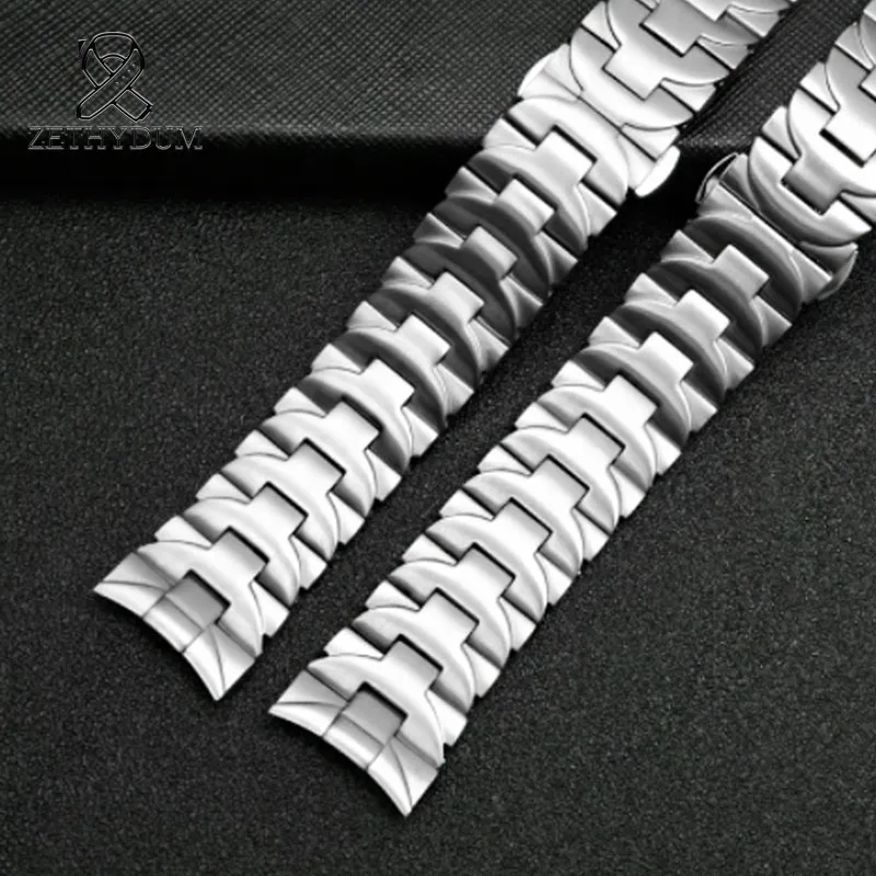 stainless steel banding strap 24mm Mens watches top Black Strap for PAM 111 Stainless steel butterfly buckle248u