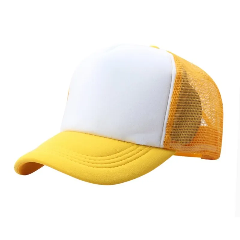 Adjustable Baseball Hat Child Solid Casual Patchwork Hats for Boy Girls Caps Classic Trucker Summer Kids Mesh Cap Sun Hat262a
