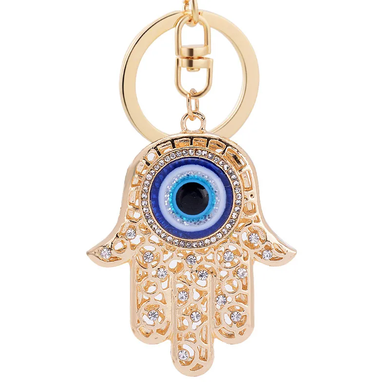 Klapety Easya Hand Evil Eye Lucky Charm Amulet Hamsa Bag Wisant R Key Ring Holder For Women Girls1178k