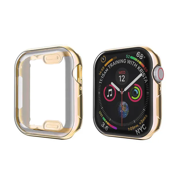 360 غطاء مراقبة نحيف لحالة Apple Watch 42mm 38 مم وليمة شاشة TPU ناعمة وليمة لـ IWatch 5 4 3 44mm 40mm مقاومة للماء shell3424346