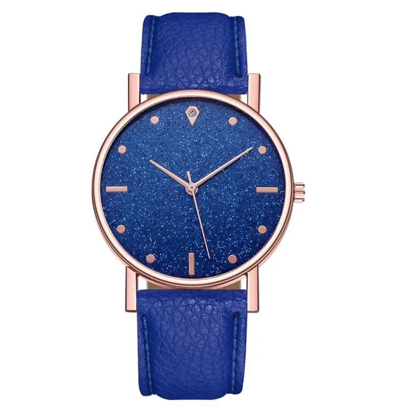 2020 Top Brand High Quality Rhinestones Womens Ladies Simple Watches Faux Leather Analog Quartz Wrist Watch Clock Saat Gift1302Y