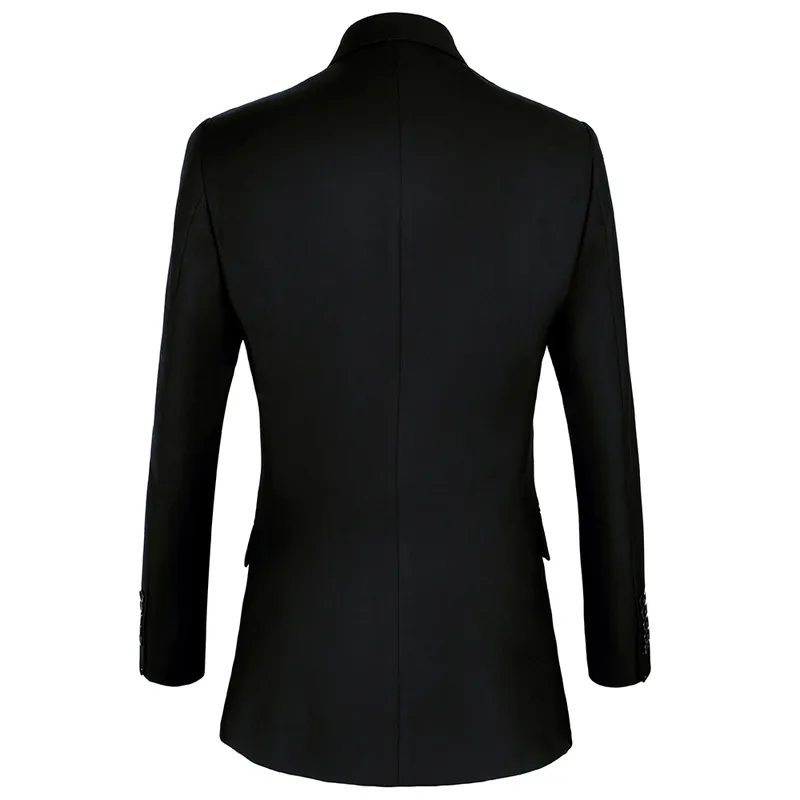 シェンランの男性スーツスリムフィット新しいファッションスーツダブル胸肉ラペルネイビーブルーブラックウェディンググルームパーティープロムスキニーコスチューム200266h