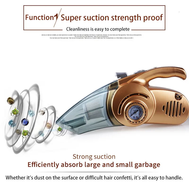 Car Vacuum Cleaner 120W Portable Handheld Vacuum Cleaner Wet and Dry Dual Use Car Vacuum Aspirateur Voiture 12V