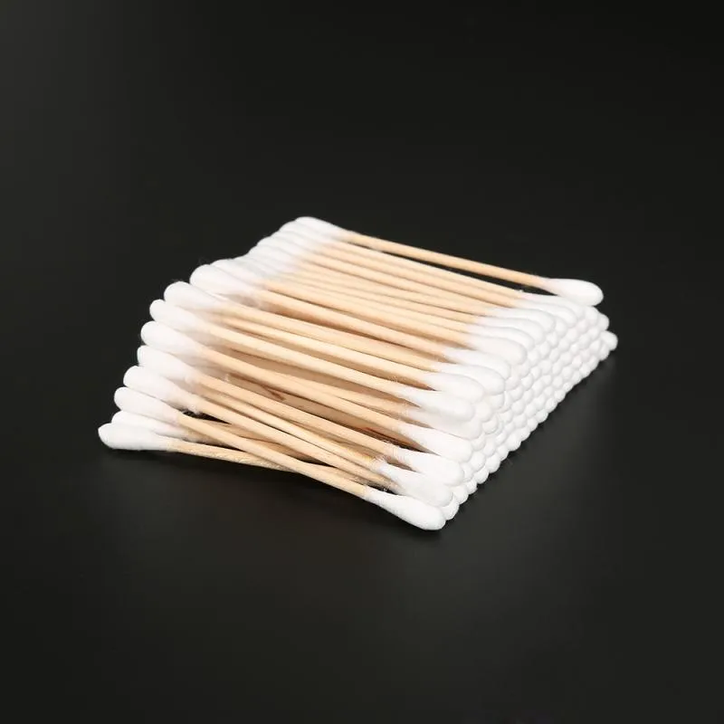 /Bag Double Head Disposable Makeup Cotton Swab Soft Cotton Buds For Medical Wood Sticks Nose Ears Cleaning Tools Cotonete
