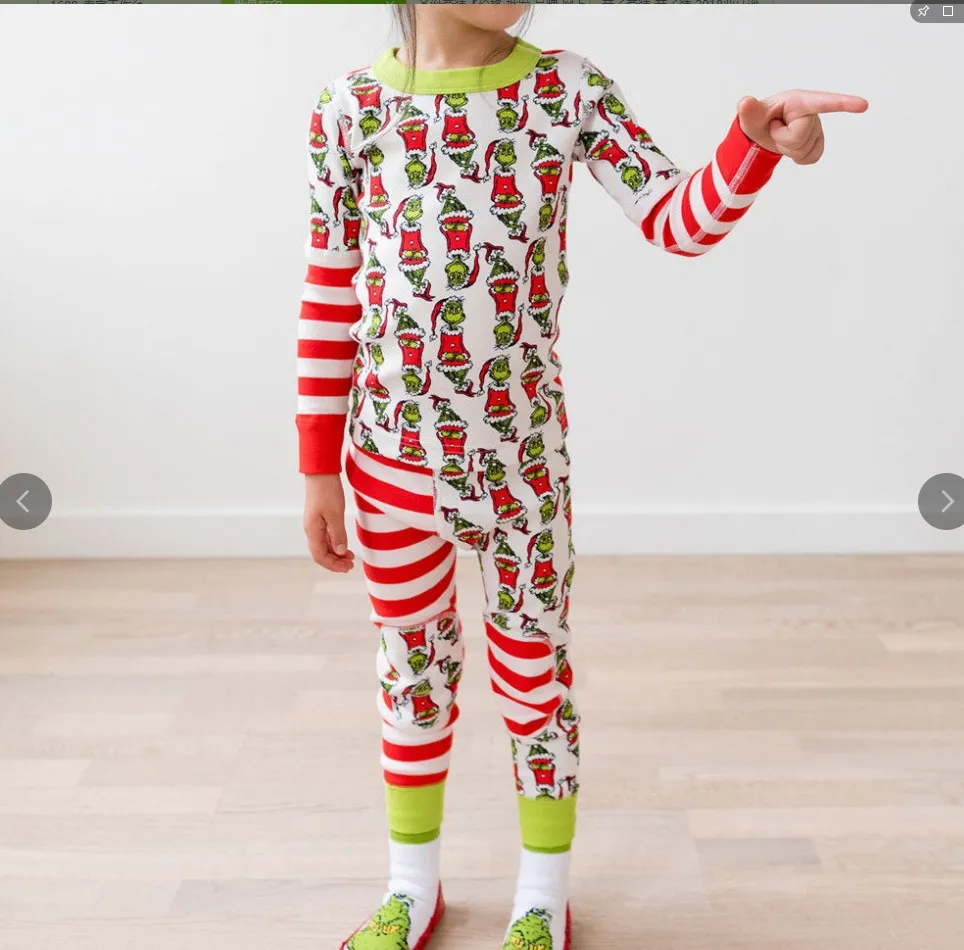 Famille de Noël pyjamas Set Fear Adult Kids Girls Garbing Momy Sleepwearwearwear Mother Daughter Clothes Matching Family Outfits6053380
