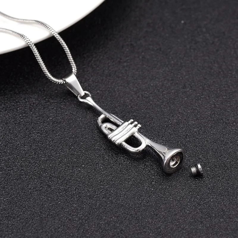 Cremation Jewelry Urn Necklace for Ashes Trumpet Locket Pendant Memorial Keepsake Urn Jewelry for Women Men316Y