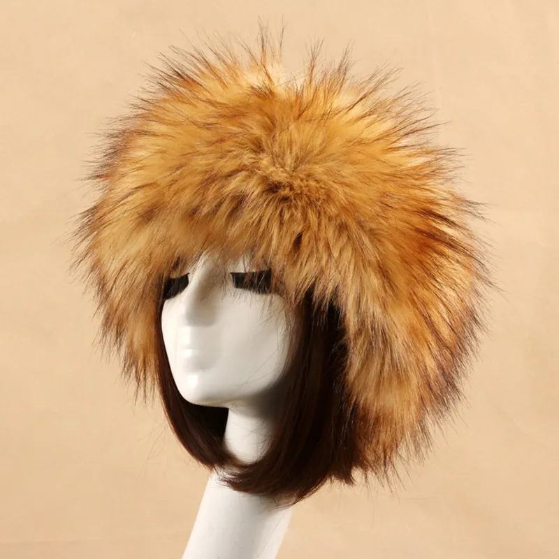 Rosyjski gruby mody kapelusz kobiety futrzane kapelusze zaznaczające ciepły autentyczny futra czapka jesna zima189d